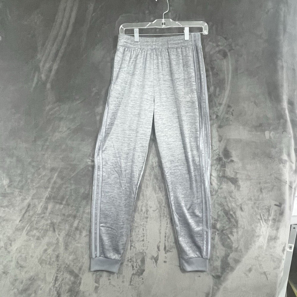 Adidas sweatpants Girls Size Large 14/16 Gray with Gray Stripes Athleisure